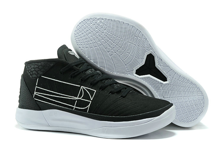Cheap Nike Kobe A.D Mid Black White Basketball Shoes